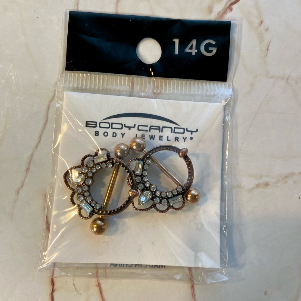 Rose gold nipple shields